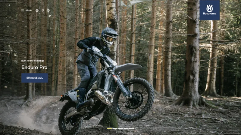 HUSQVARNA MOTORCYCLES website screenshot