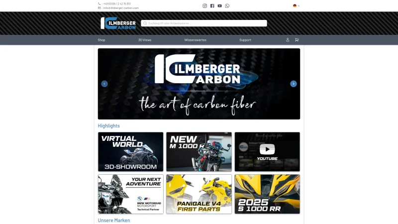 ILMBERGER CARBONPARTS website screenshot