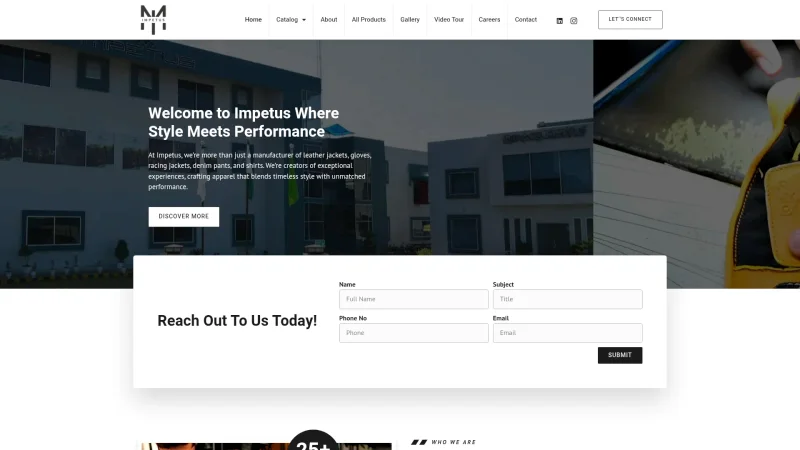 IMPETUS website screenshot