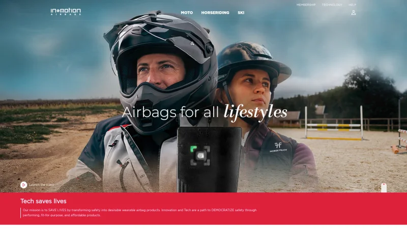 IN&MOTION website screenshot