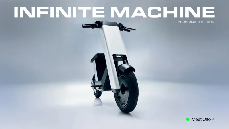 INFINITE MACHINE website screenshot