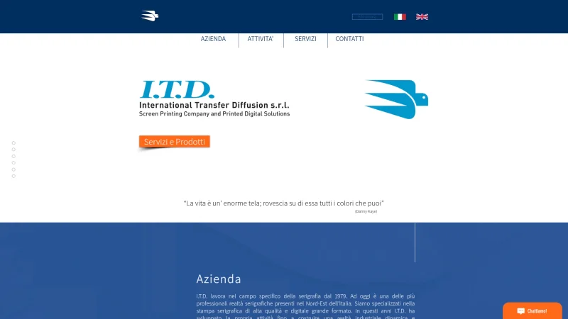 I.T.D. INTERNATIONAL TRANSFER DIFFUSION website screenshot
