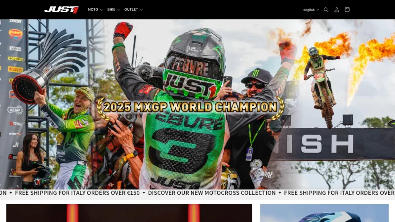 JUST1 RACING website screenshot