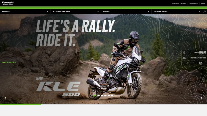 KAWASAKI MOTORS EUROPE N.V website screenshot