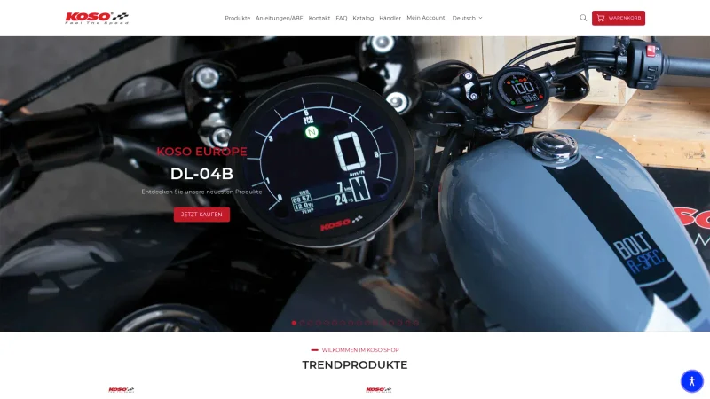 KOSO EUROPE GMBH & CO KG website screenshot