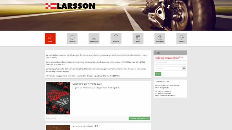LARSSON FRANCE – LARSSON ITALIA S.R.L. website screenshot