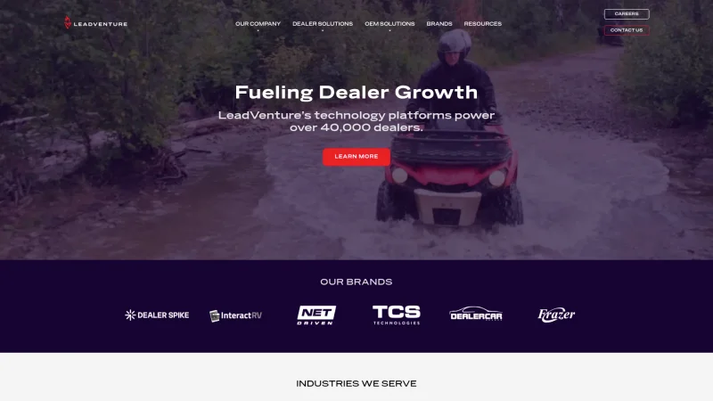 LEADVENTURE EUROPE website screenshot