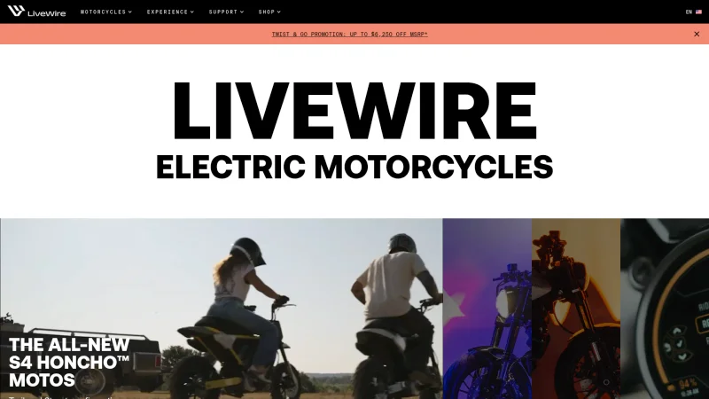 LIVEWIRE – HARLEY-DAVIDSON website screenshot