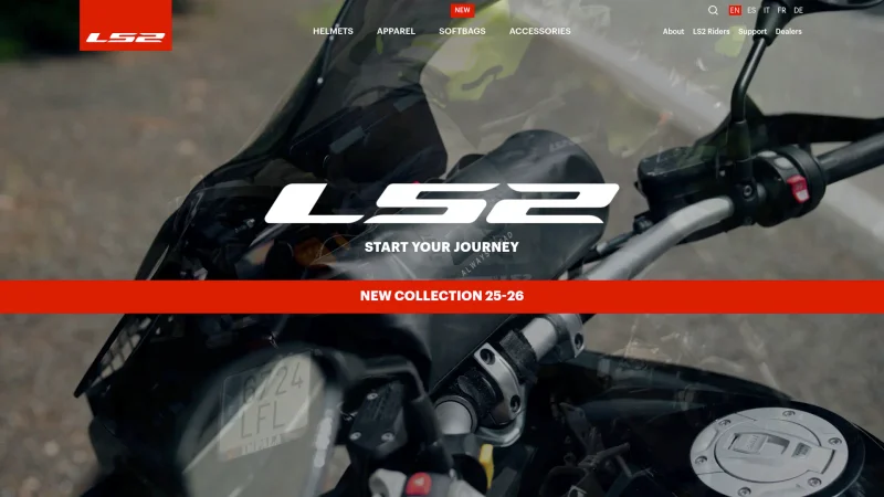 LS2 HELMETS website screenshot