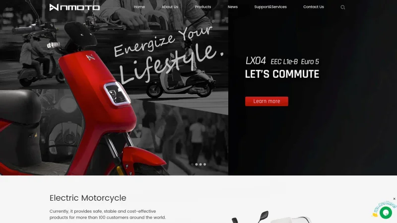 N MOTO – JIANGSU LVNENG ELECTRICAL BICYCLE TECHNOLOGY CO.,LTD website screenshot
