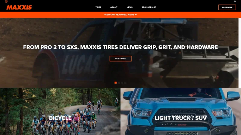 MAXXIS INTERNATIONAL website screenshot