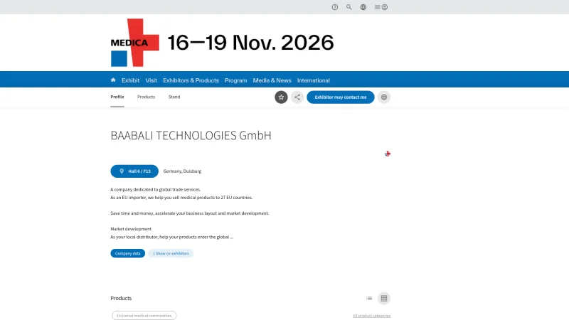 OBDEMOIO – BAABALI TECHNOLOGIES GMBH website screenshot