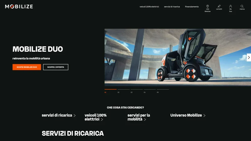 MOBILIZE – RENAULT GROUP website screenshot
