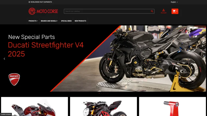 MOTOCORSE S.R.L./ FULLSIX D.O.O. website screenshot