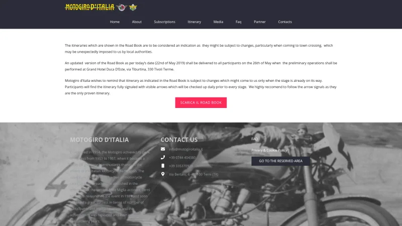 MOTORRAD ITALIA – ROADBOOK – MOTORRAD ITALIA website screenshot