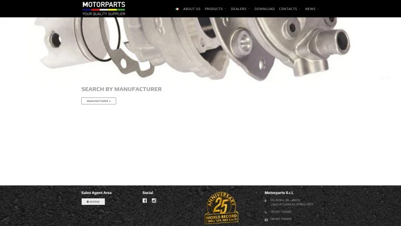 DR – MOTORPARTS S.R.L. website screenshot