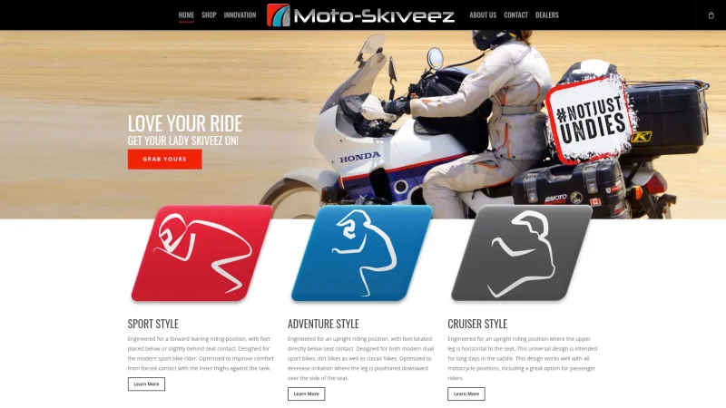 MOTOSKIVEEZ website screenshot