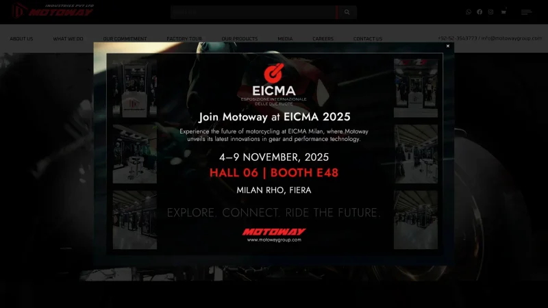 MOTOWAY INDUSTRIES (PVT) LTD website screenshot