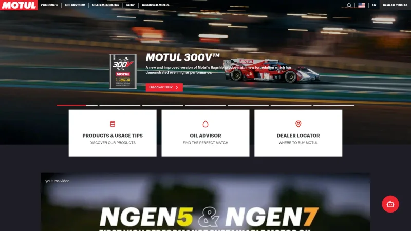 MOTUL website screenshot