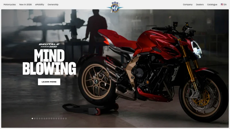 MV AGUSTA MOTOR S.P.A. website screenshot