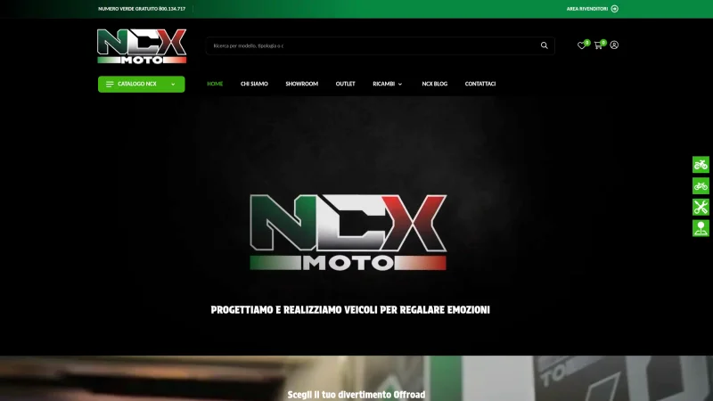 NCX MOTO S.R.L. website screenshot