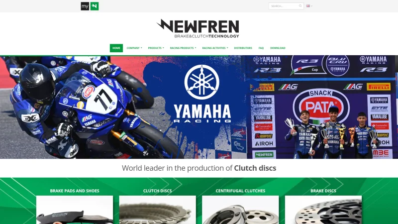 NEWFREN BRAKE AND CLUTCH TECHNOLOGY website screenshot