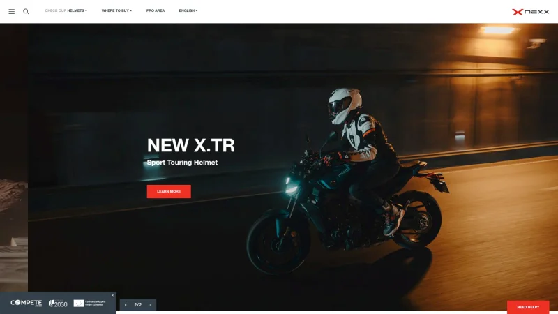 NEXX HELMETS website screenshot