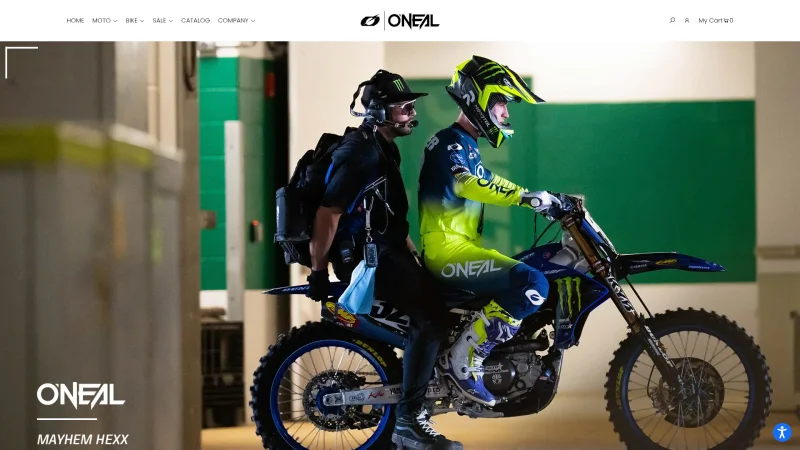 O’NEAL website screenshot