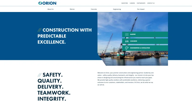 ORION website screenshot