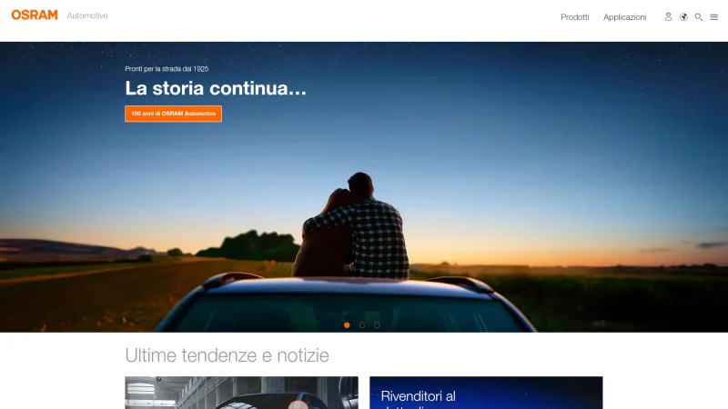 OSRAM SPA website screenshot
