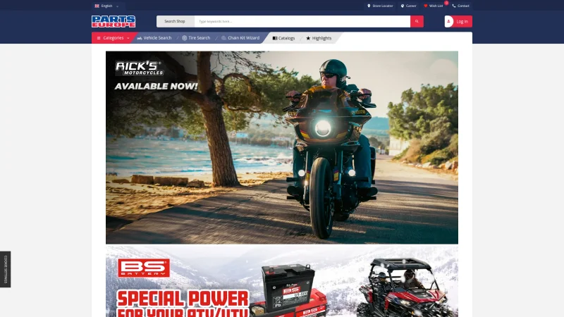 PARTS EUROPE GMBH website screenshot