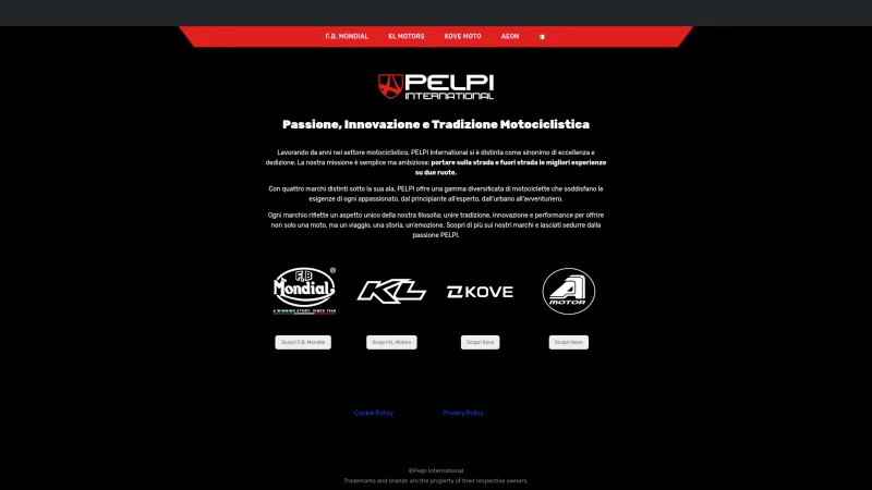 PELPI INTERNATIONAL website screenshot