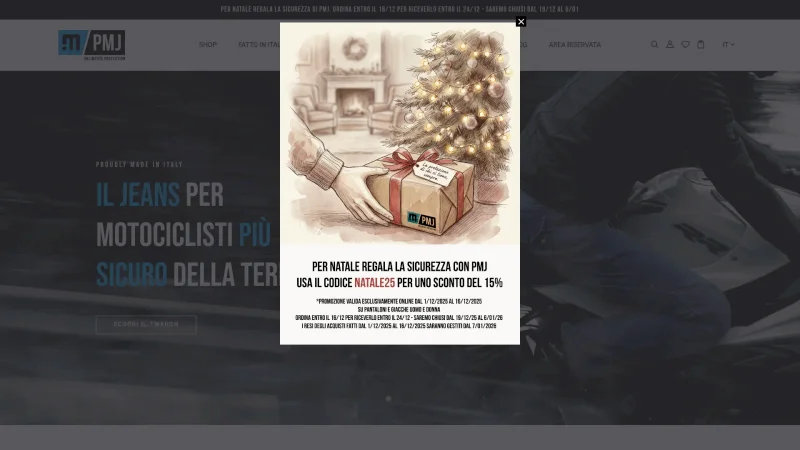 PMJ – BIKER JEANS website screenshot