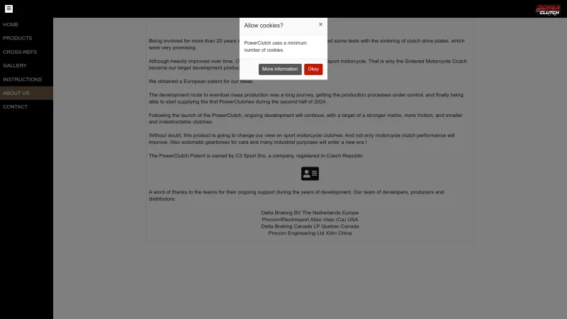 POWER CLUTCH BY DELTA website screenshot