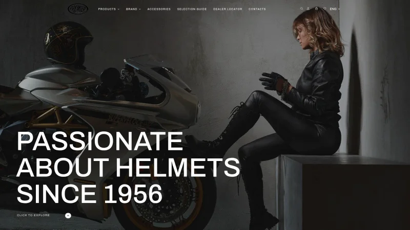 PREMIER HELMETS website screenshot