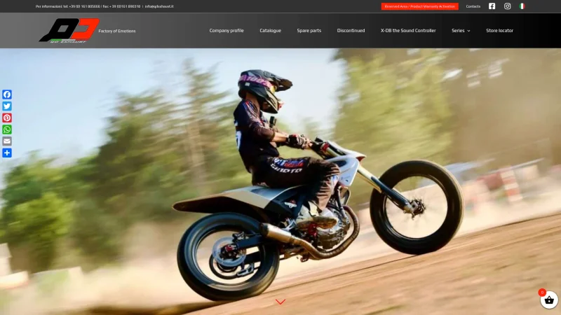 QD EXHAUST – ARCAS INDUSTRIE S.R.L. website screenshot