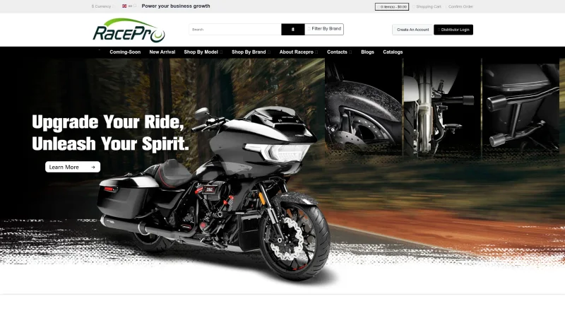 GUANGZHOU RACEPRO INTERNATIONAL TRADE CO.,LIMITED website screenshot
