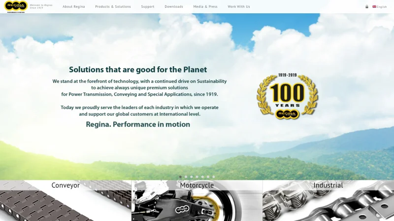 REGINA CHAIN website screenshot
