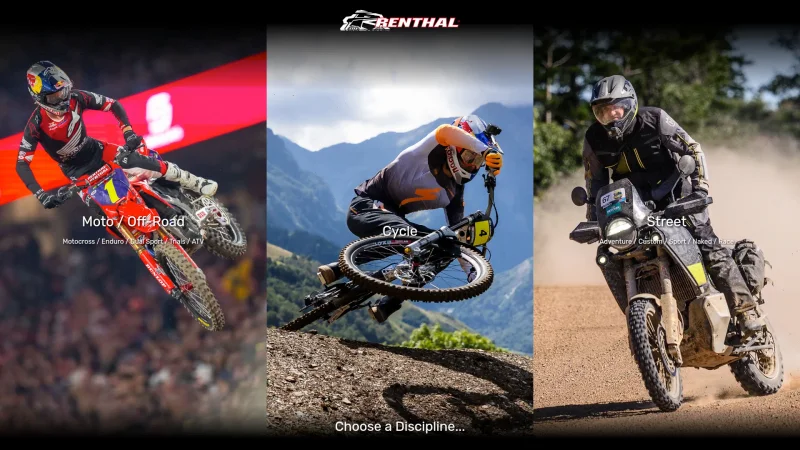 RENTHAL MX website screenshot