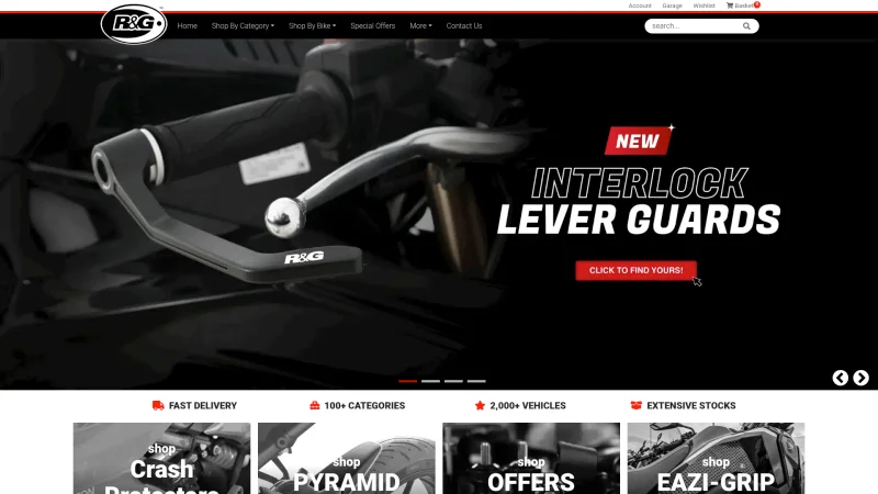 R&G MOTO FRANCE website screenshot
