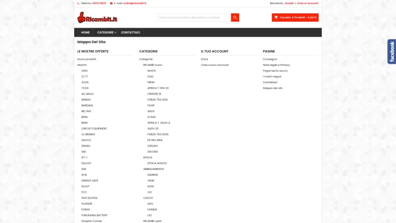 TOPLINE – SOCIETA’ GENERALE RICAMBI (EUROPA) P.A. website screenshot