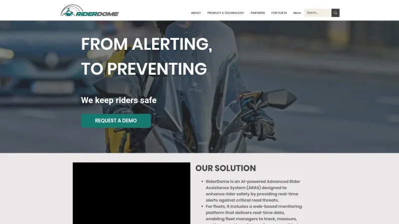 RIDER DOME website screenshot