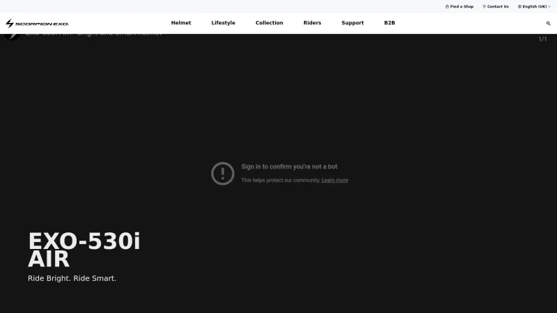 SCORPION EXO website screenshot
