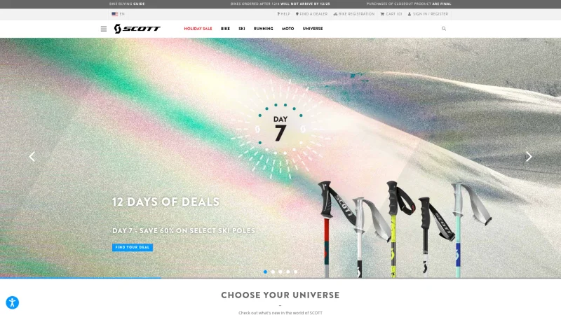 SCOTT SPORTS website screenshot