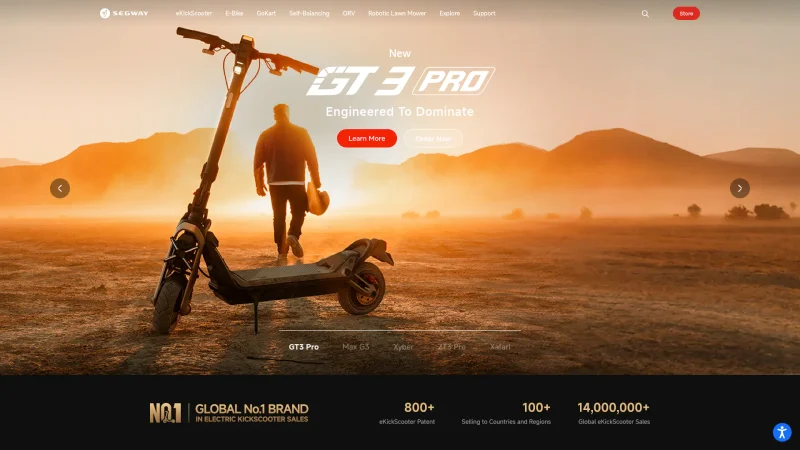 NINEBOT – SEGWAY TECHNOLOGY CO., LTD. website screenshot