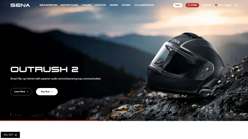 SENA CAMERAS website screenshot