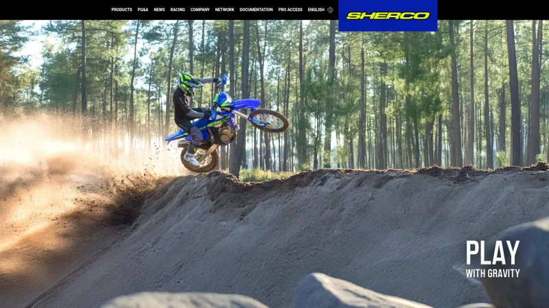 SHERCO website screenshot