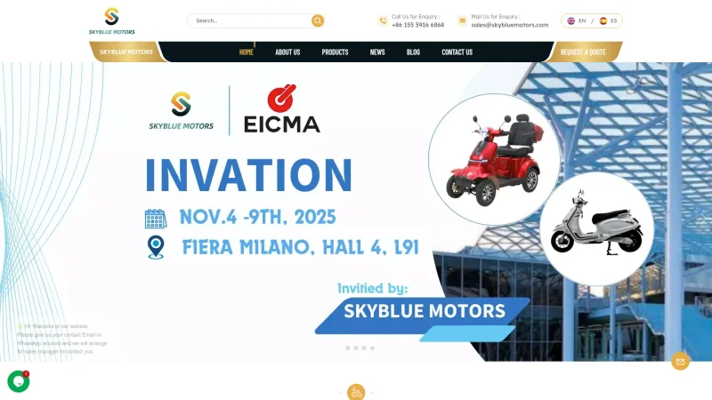 XIAMEN SKYBLUE NEW ENERGY TECHNOLOGY CO., LTD. website screenshot