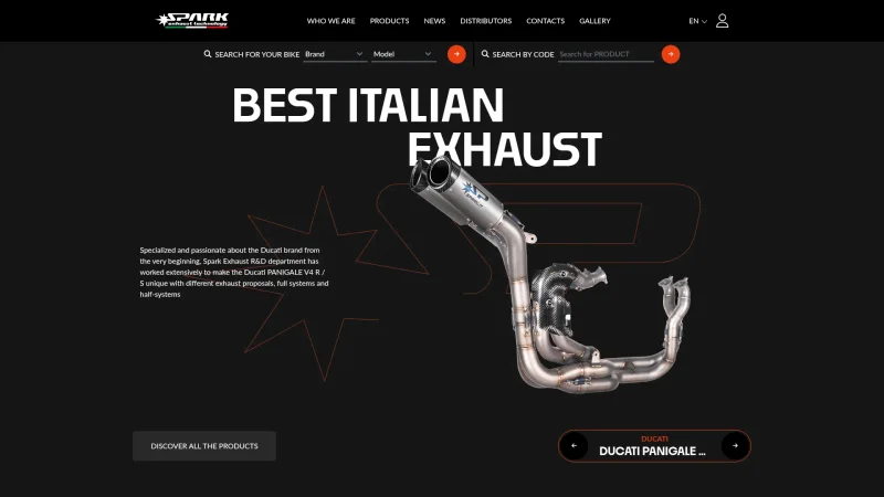SP – SPARK EXHAUST TECHNOLOGY website screenshot