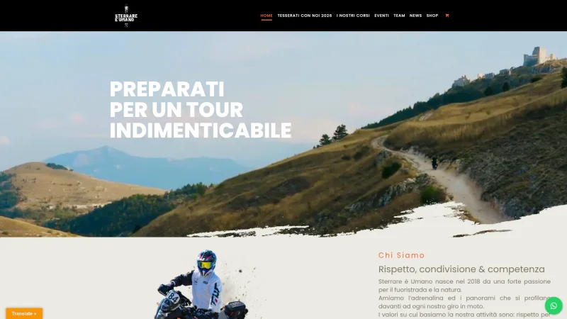 STERRARE È UMANO SSD A RL MOTO CLUB website screenshot